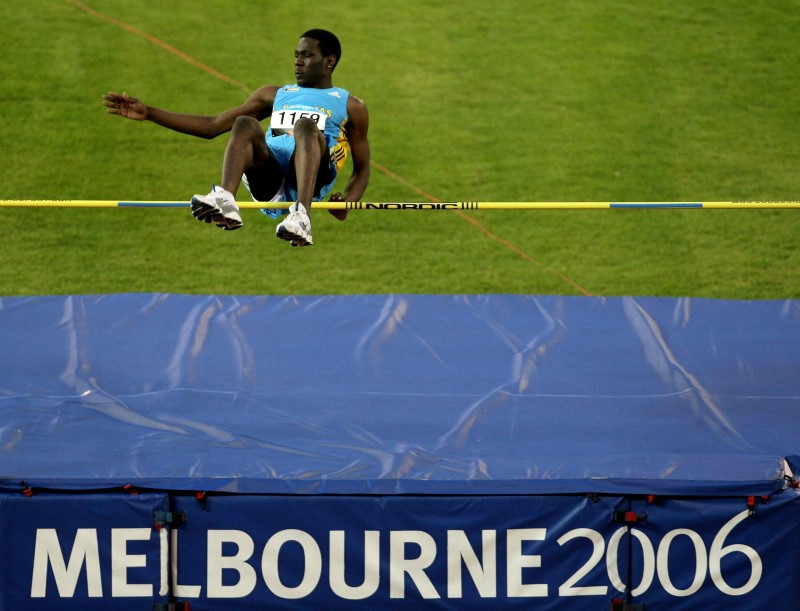 Donald Thomas à Melbourne en 2006, sa toute première compétition internationale.