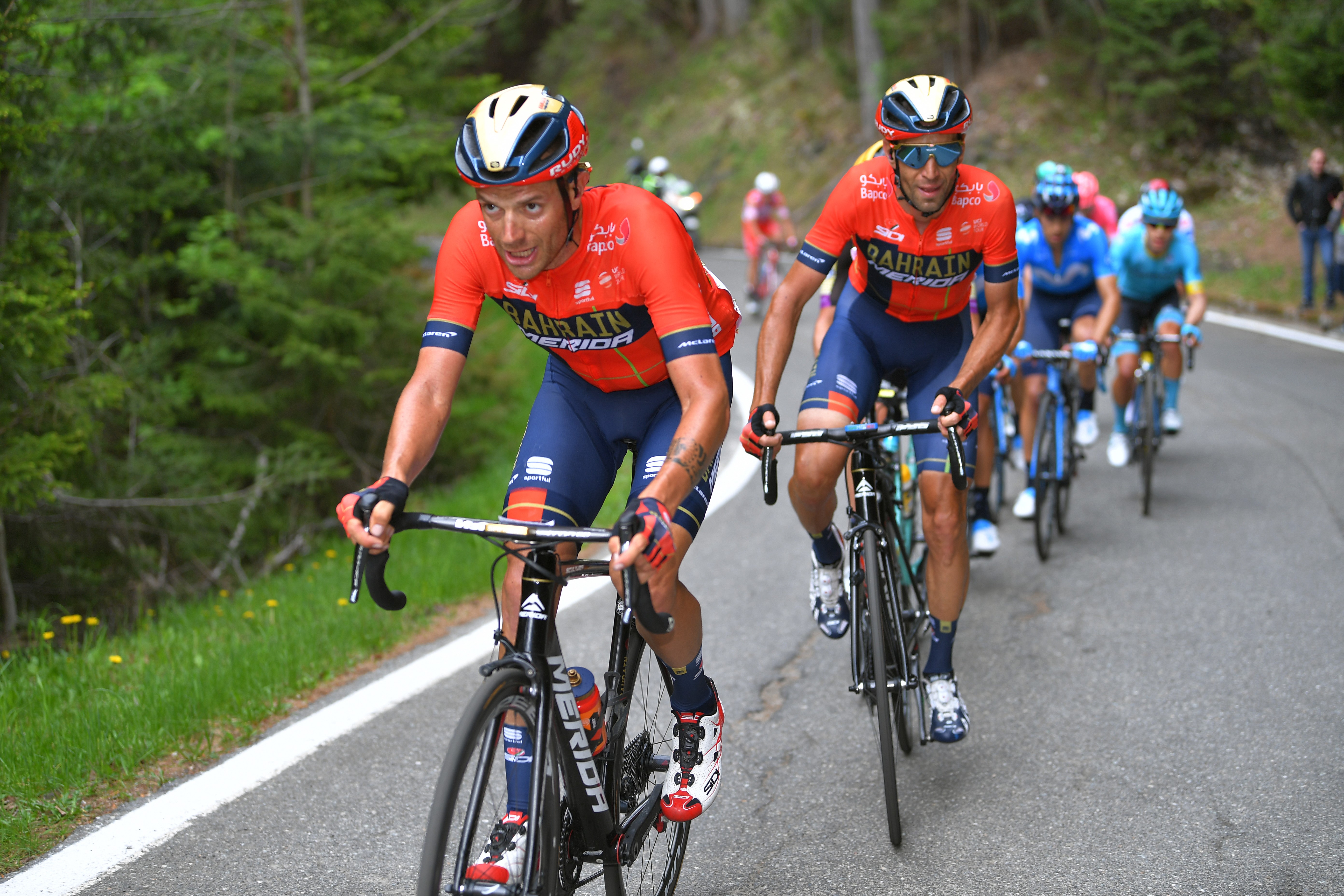 Vincenzo Nibali et Damiano Caruso lors du Giro