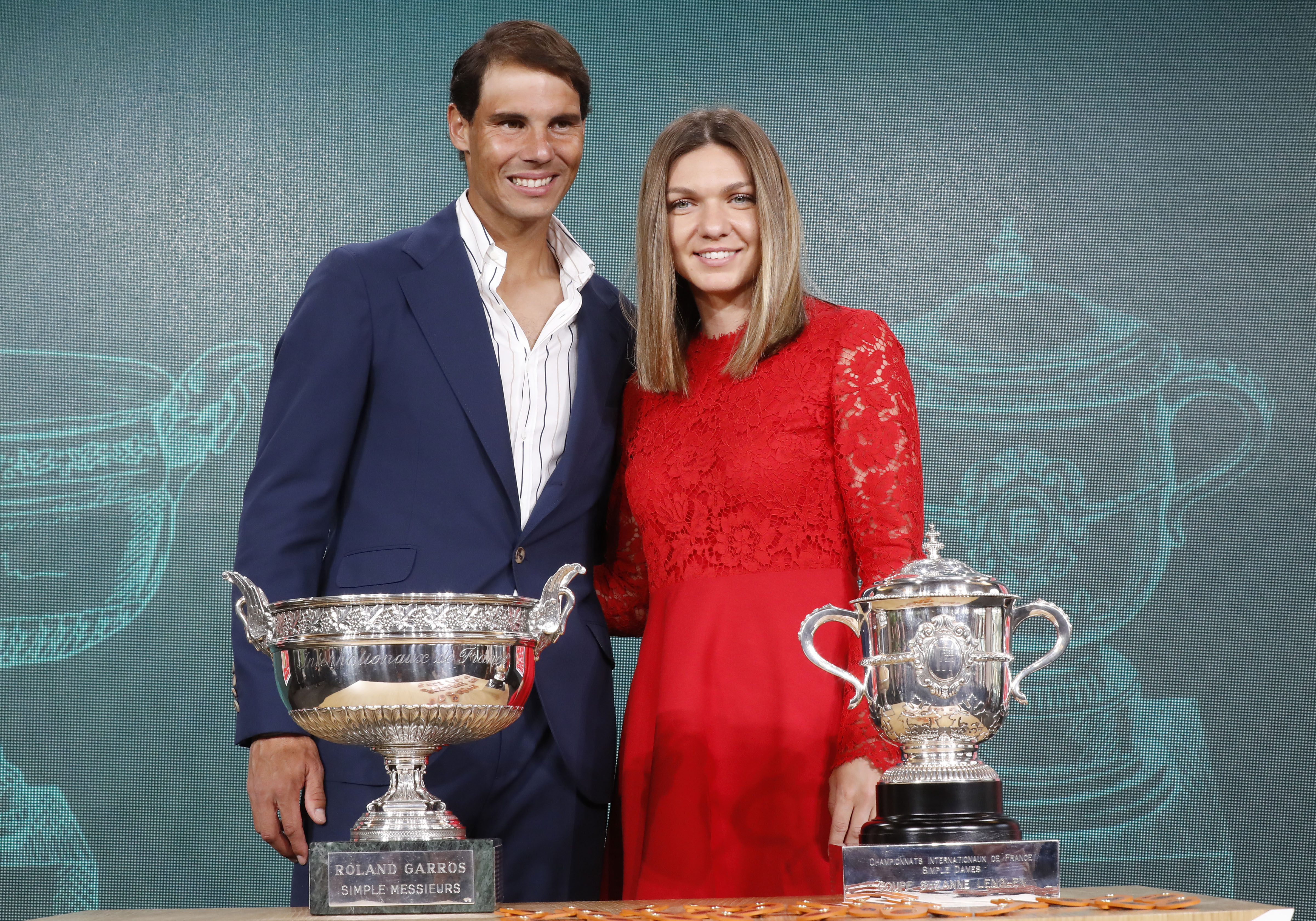 Rafael Nadal (left) and Simona Halep