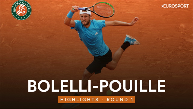 Roland Garros: Pouille-Bolelli 6-3 6-4 7-5, gli highlights Roland Garros: Pouille-Bolelli 6-3 6-4 7-5, gli highlights
