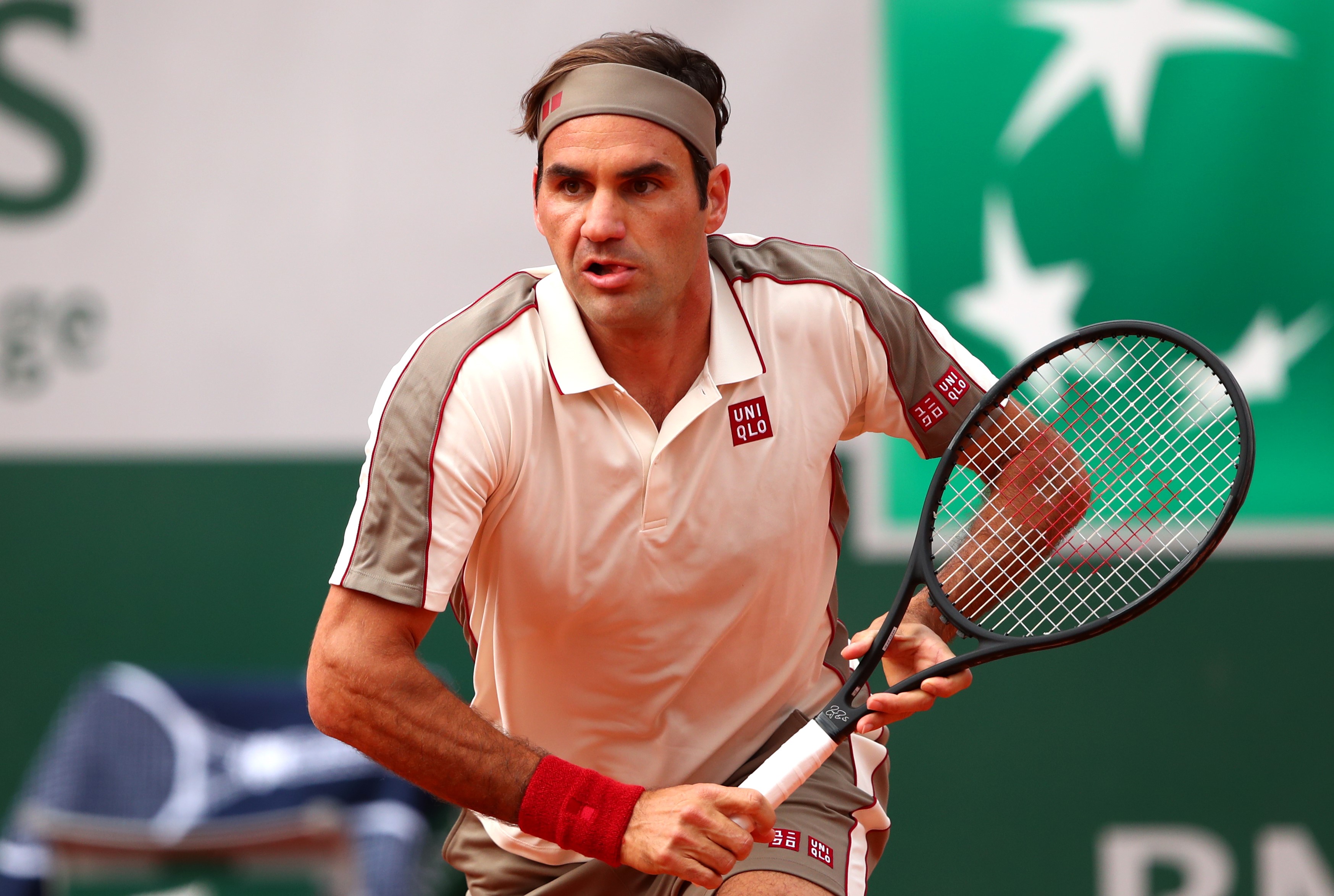 Roger Federer lors de Roland-Garros 2019