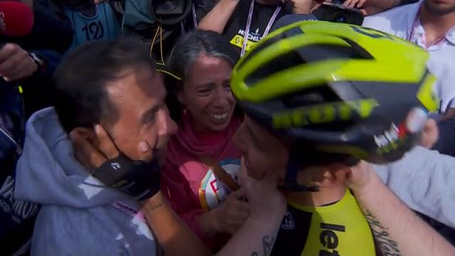 Chaves celebrates win with his tearful parents Chaves celebrates win with his tearful parents