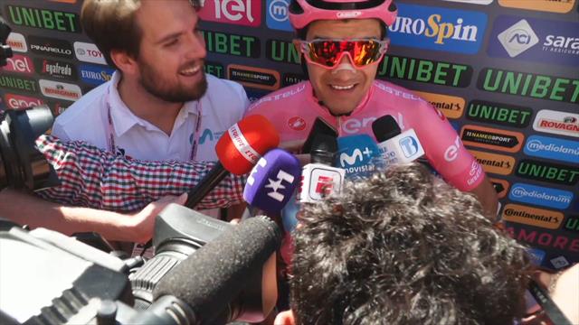 Giro de Italia 2019, entrevista a Carapaz antes de la 20ª etapa: "Intentaremos ganar tiempo" Giro de Italia 2019, entrevista a Carapaz antes de la 20ª etapa: "Intentaremos ganar tiempo"