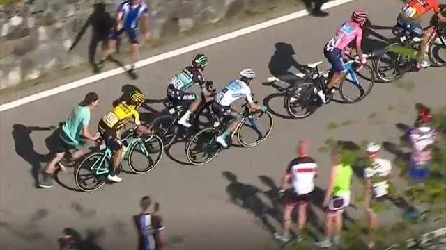 Schiebung! Verbotene Hilfe für Roglic am Berg Schiebung! Verbotene Hilfe für Roglic am Berg