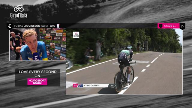 Giro de Italia 2019, Ludvigsson: "No he arriesgado en el descenso, quería terminar" Giro de Italia 2019, Ludvigsson: "No he arriesgado en el descenso, quería terminar"