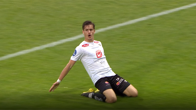 Haugen scoret to da Sogndal påførte Sandefjord sesongens første tap Haugen scoret to da Sogndal påførte Sandefjord sesongens første tap