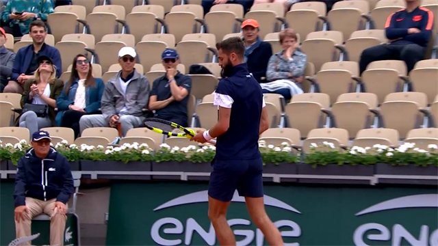 Roland-Garros 2019: El divertido punto de Paire... ¿dónde está la bola? Roland-Garros 2019: El divertido punto de Paire... ¿dónde está la bola?