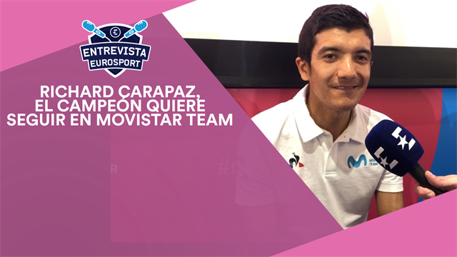 Richard Carapaz, en Eurosport: El campeón del Giro piensa en grande y quiere renovar con Movistar Richard Carapaz, en Eurosport: El campeón del Giro piensa en grande y quiere renovar con Movistar