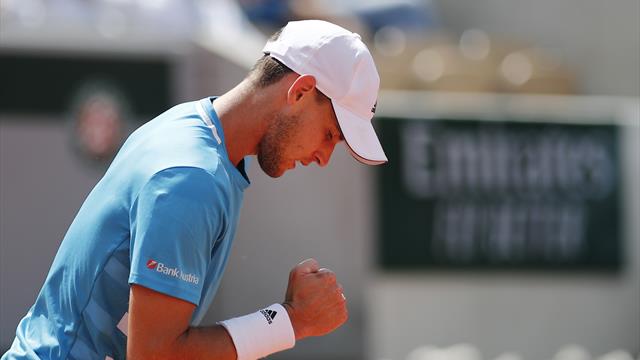 Thiem finishes off opening set against Khachanov with fabulous forehand winner Thiem finishes off opening set against Khachanov with fabulous forehand winner