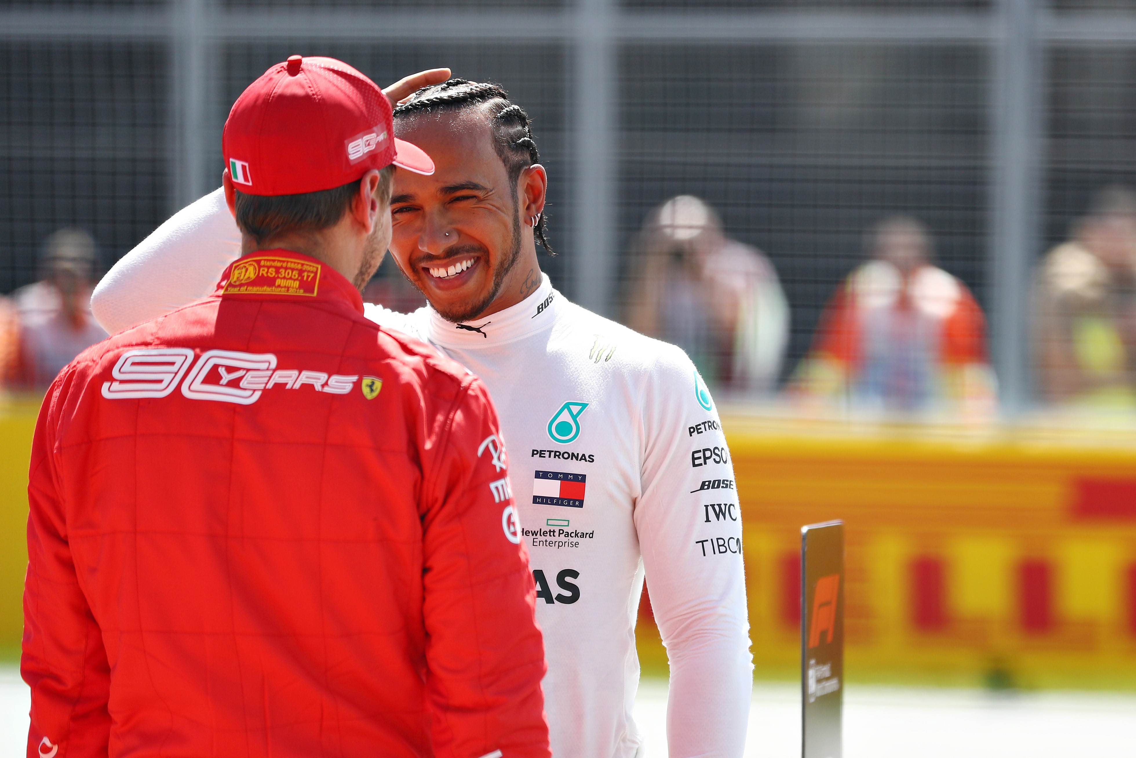 Sebastian Vettel (Ferrari) et Lewis Hamilton (Mercedes) au Grand Prix du Canada 2019