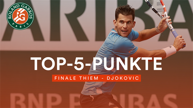Top-5-Punkte zum Finale: Thiem gewinnt spektakulärsten Ballwechsel Top-5-Punkte zum Finale: Thiem gewinnt spektakulärsten Ballwechsel