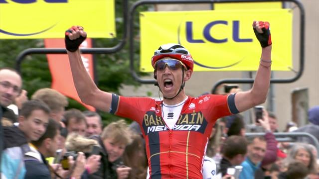 Dylan Teuns times sprint to perfection to win Stage 2 of the Critérium du Dauphiné Dylan Teuns times sprint to perfection to win Stage 2 of the Critérium du Dauphiné
