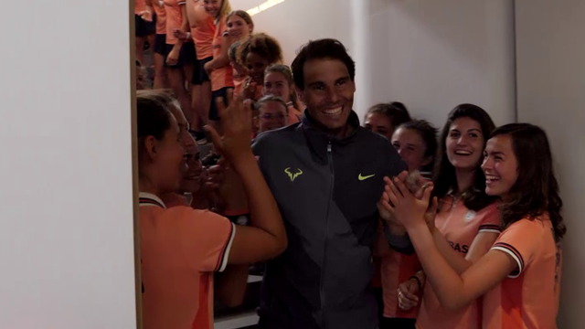 Watch the incredible locker-room scenes just moments after Nadal won the French Open Watch the incredible locker-room scenes just moments after Nadal won the French Open