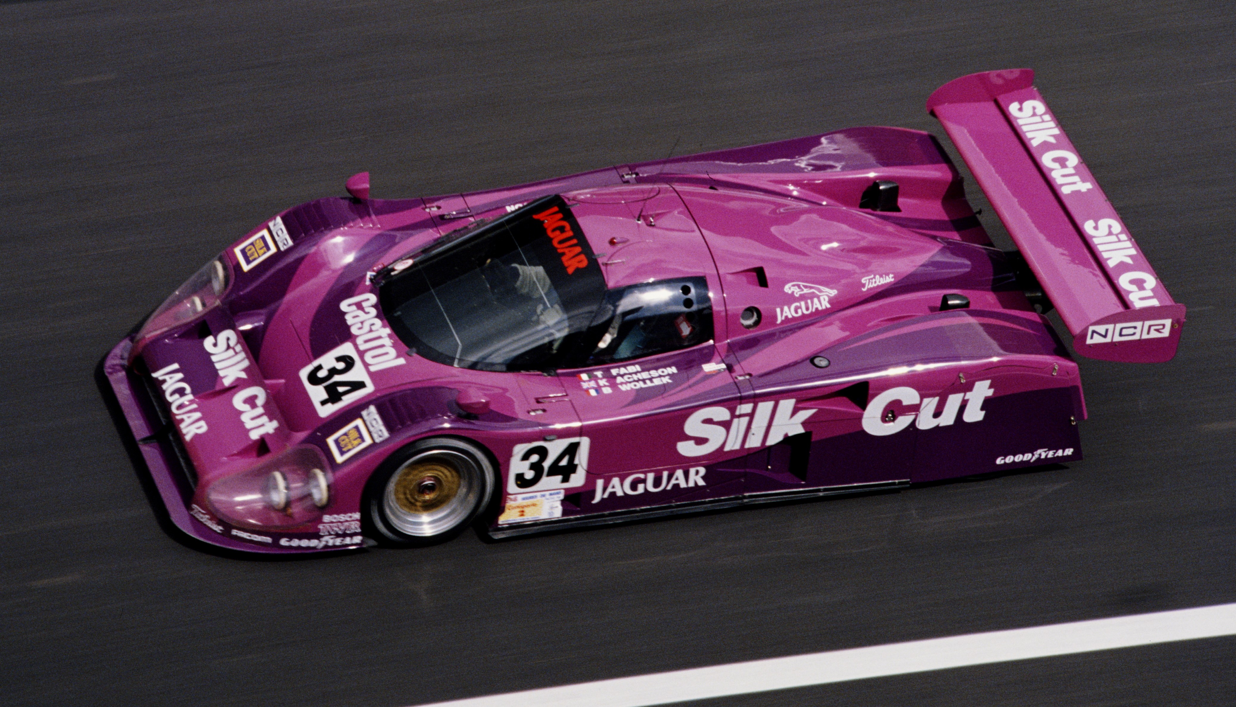 Bob Wollek (Jaguar) aux 24 heures du Mans 1991