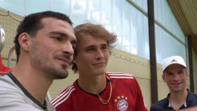 Witzige Challenge: Müller und Hummels stellen sich Zverevs Aufschlägen