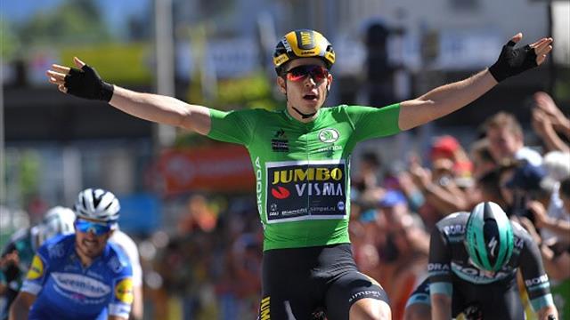 Van Aert doubles up with stunning sprint victory Van Aert doubles up with stunning sprint victory