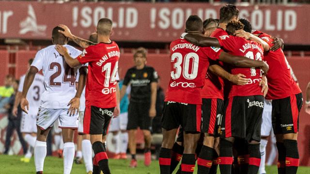 Liga 123 (Playoff de ascenso, ida), Mallorca-Albacete: Paso de gigante (2-0)