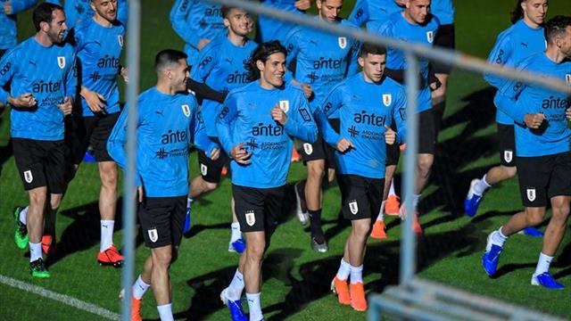 Uruguay completa su primer entrenamiento en Brasil