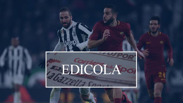Edicola: Higuain-Manolas, Juventus e Roma studiano il clamoroso scambio. Milan, idea Torreira
