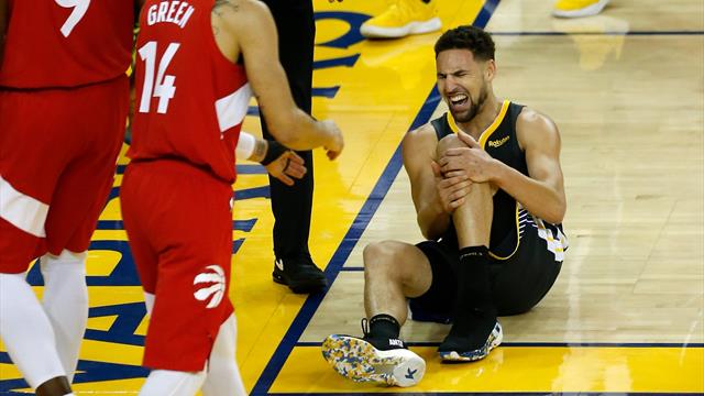 La totale pour les Warriors : Thompson gravement touché au genou gauche