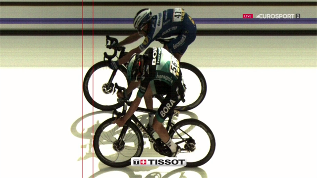 Alaphilippe a dû jeter son vélo sur la ligne pour coiffer Mühlberger Alaphilippe a dû jeter son vélo sur la ligne pour coiffer Mühlberger