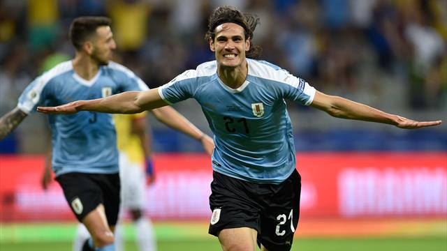 Uruguay crush 10-man Ecuador 4-0 in Group C opener