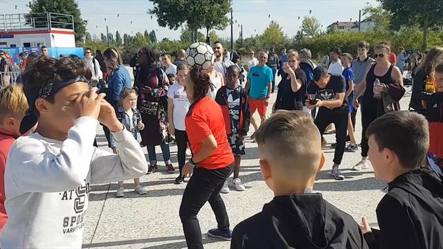 La freestyle Paloma Pujol lideró el ambientazo en el Stade Océane La freestyle Paloma Pujol lideró el ambientazo en el Stade Océane