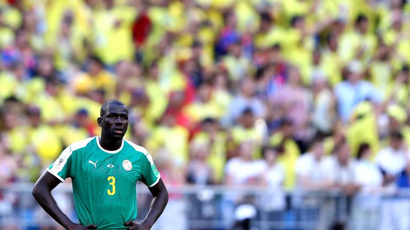 Kalidou Koulibaly of Senegal looks on during the 2018 FIFA World Cup Russia group H match between Senegal and Colombia at Samara Arena on June 28, 2018 in Samara, Russia.