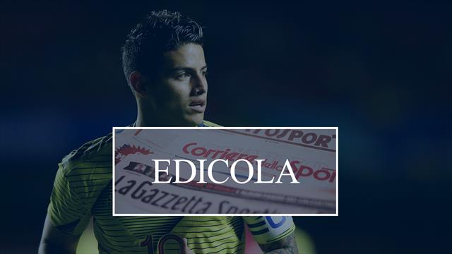 Edicola: in Spagna sicuri, James Rodriguez giocherà nell'Atletico Madrid. Napoli beffato?
