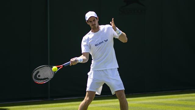 WATCH - Andy Murray practices ahead of doubles at Wimbledon WATCH - Andy Murray practices ahead of doubles at Wimbledon
