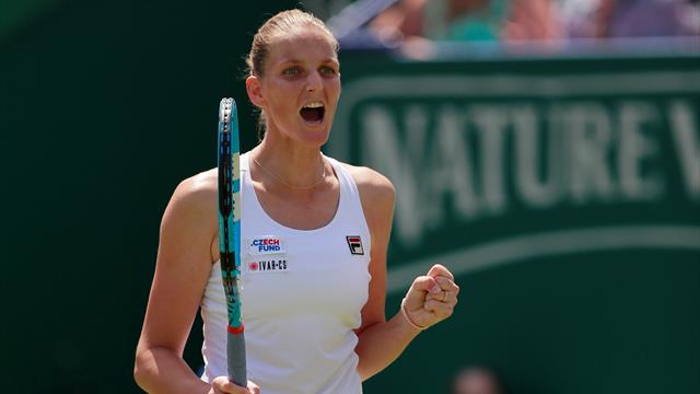 Pliskova thrashes Kerber in Eastboure final