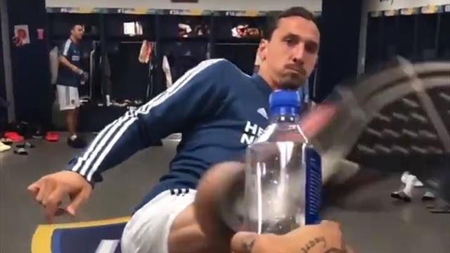 Zlatan relève le "Bottle Cap Challenge" et défie Pogba