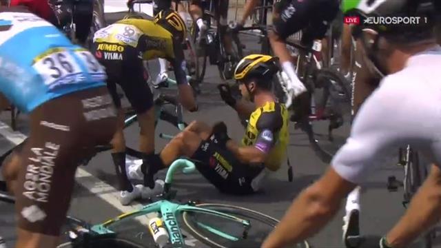 Victime d'une chute, Groenewegen a tout perdu à quelques hectomètres de l'arrivée Victime d'une chute, Groenewegen a tout perdu à quelques hectomètres de l'arrivée