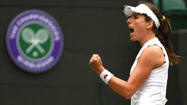 Barbora Strycova sort Johanna Konta