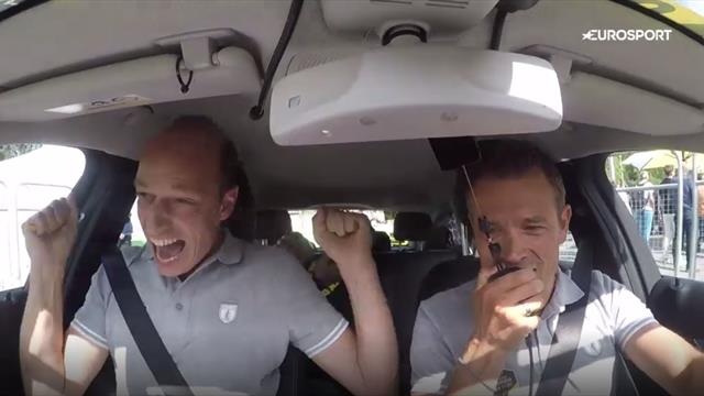 ‘Yes, yes, yes!’ - Jumbo-Visma team car euphoric with Stage 2 success ‘Yes, yes, yes!’ - Jumbo-Visma team car euphoric with Stage 2 success