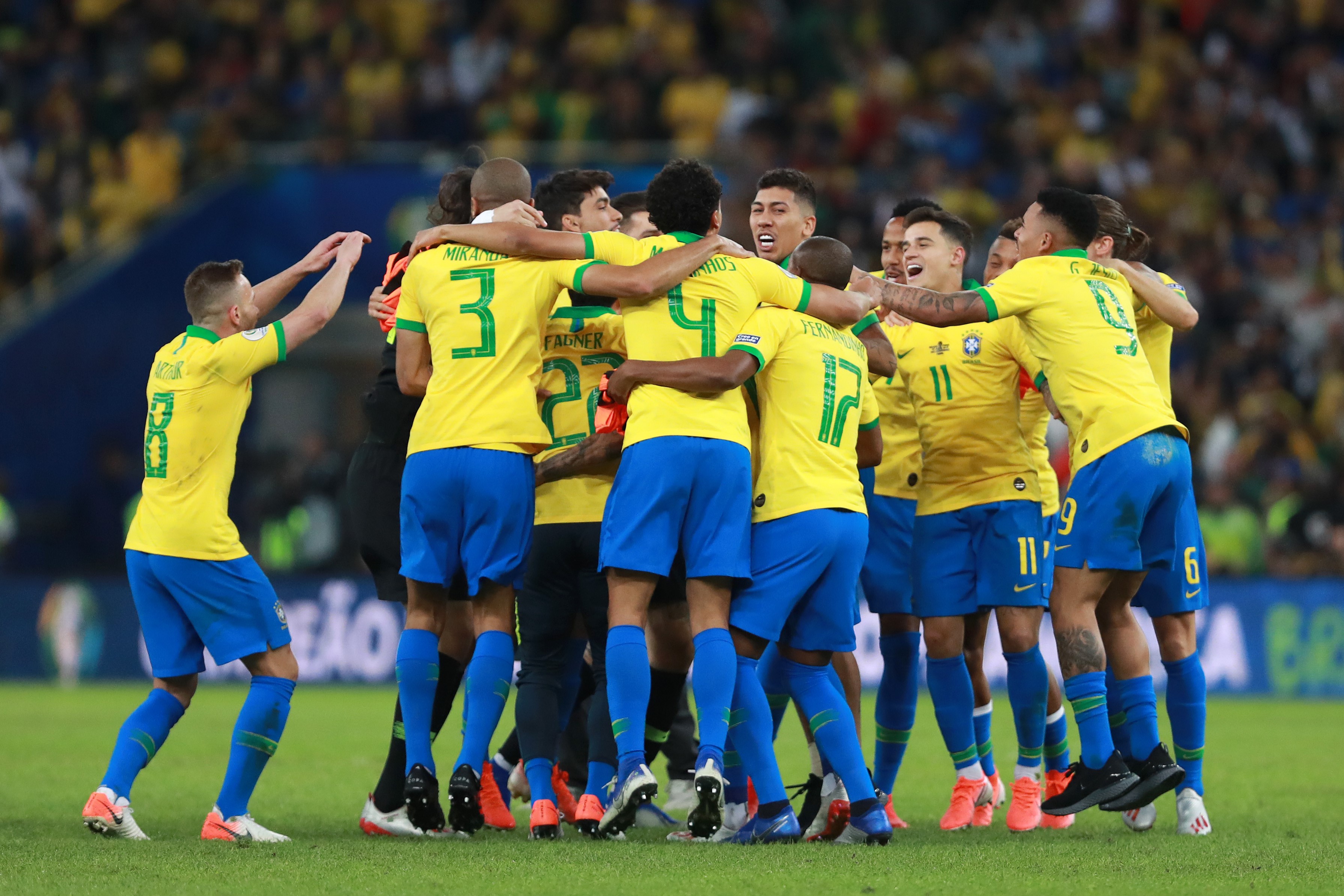 La joie des Brésiliens après leur sacre en Copa America