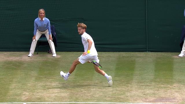 Zwei Tweener in einem Ballwechsel: Djokovic und Goffin zaubern