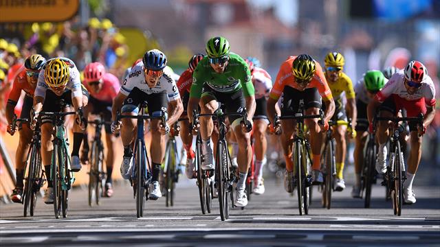 Au jeu du sprint massif, Sagan a imposé sa loi : l'arrivée de la 5e étape Au jeu du sprint massif, Sagan a imposé sa loi : l'arrivée de la 5e étape