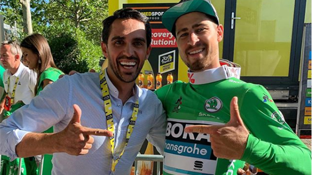 Tour de Francia 2019: Contador y Peter Sagan, el abrazo y la alegría que necesitaba este Tour