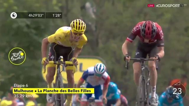 Beinharter Fight an der Bergankunft: Das Duell der Stars auf der 6. Etappe Beinharter Fight an der Bergankunft: Das Duell der Stars auf der 6. Etappe