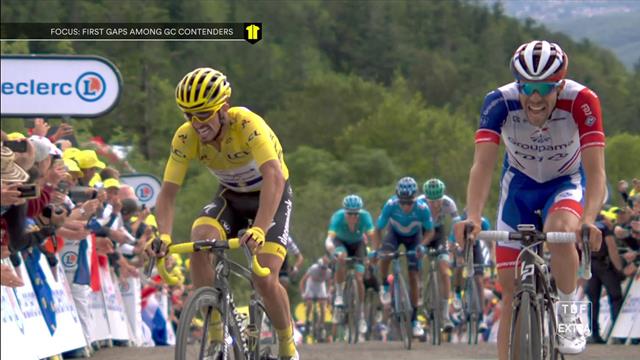 L'arrivo dei big con Thomas e Pinot i migliori: a 51'' Nibali, crolla Bardet L'arrivo dei big con Thomas e Pinot i migliori: a 51'' Nibali, crolla Bardet