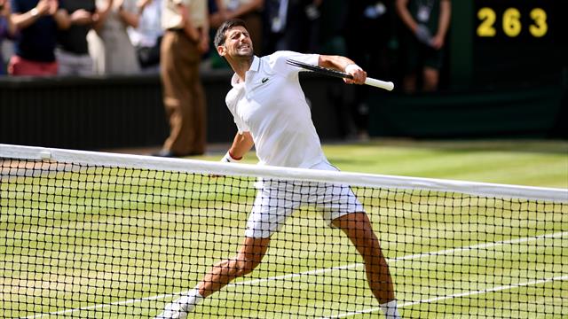 Djokovic naar finale Wimbledon Djokovic naar finale Wimbledon
