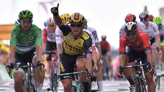 Prima vittoria in volata per Groenewegen: Sagan bruciato, Viviani ko