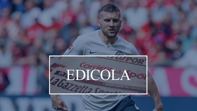 Edicola: se l'Inter fallisce con Lukaku l'alternavita è Rebic, il caso Griezmann si complica