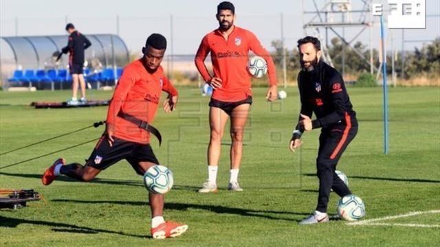El Atlético cierra la semana de trabajo con madrugón y físico