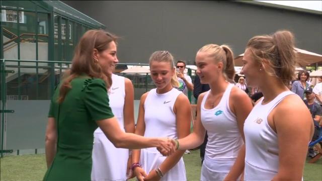 Wimbledon - La duchesse de Cambridge Kate Middleton présente pour la finale dames Wimbledon - La duchesse de Cambridge Kate Middleton présente pour la finale dames