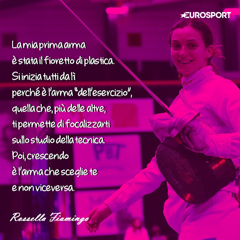 La prima arma di Rossella Fiamingo, il fioretto di plastica. "Poi è l'arma che sceglie te".