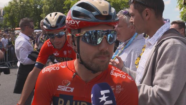 Colbrelli: "L'ultimo km tira leggermente e questa tappa mi piace molto" Colbrelli: "L'ultimo km tira leggermente e questa tappa mi piace molto"