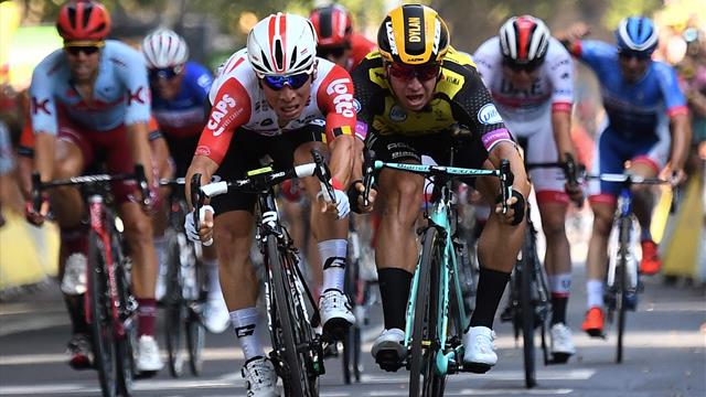 Prima vittoria per Caleb Ewan: 2° Groenewegen, 3° Viviani! Ciccone perde 12 minuti