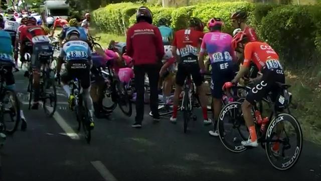 Sturz bremst das Feld aus: Quintana verliert den Anschluss, Terpstra böse erwischt Sturz bremst das Feld aus: Quintana verliert den Anschluss, Terpstra böse erwischt